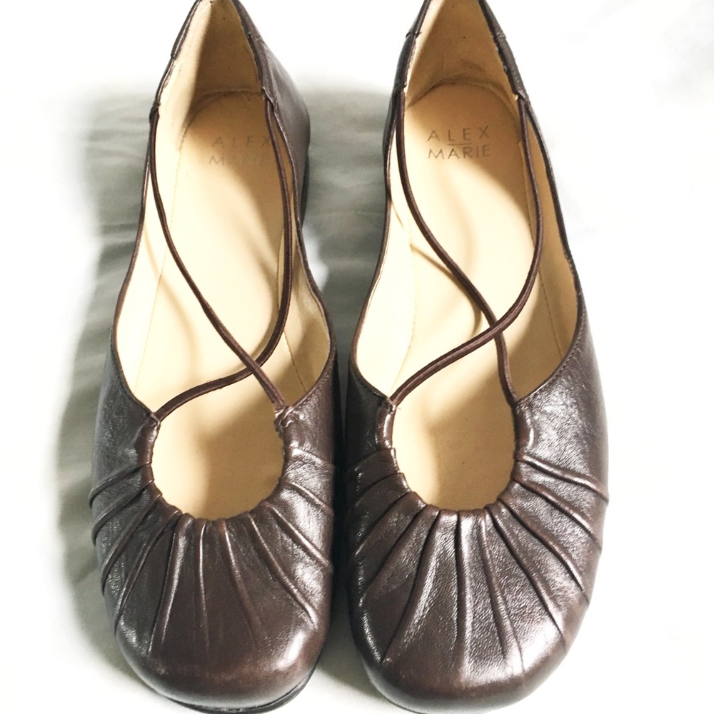 Alex Marie Leather Flats - Picture 3 of 8